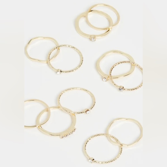 NEW! Jules Smith 14k Yellow Gold Plated Layered Stacking Ring Set - Picture 4 of 16